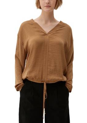 s.Oliver Bluse im Fabricmix T-Shirts braun