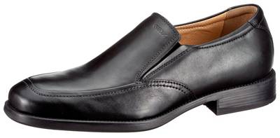 Herren Business Schuhe Slipper Leder schwarz Gr 8,5 42,5 Vintage ungetragen 