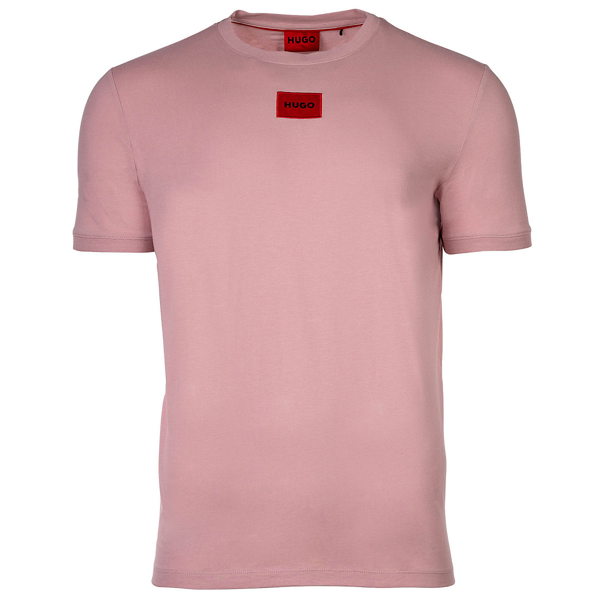 HUGO Herren T-Shirt Diragolino212 Rundhals Logo 1/2-Arm Baumwolle T-Shirts rosa