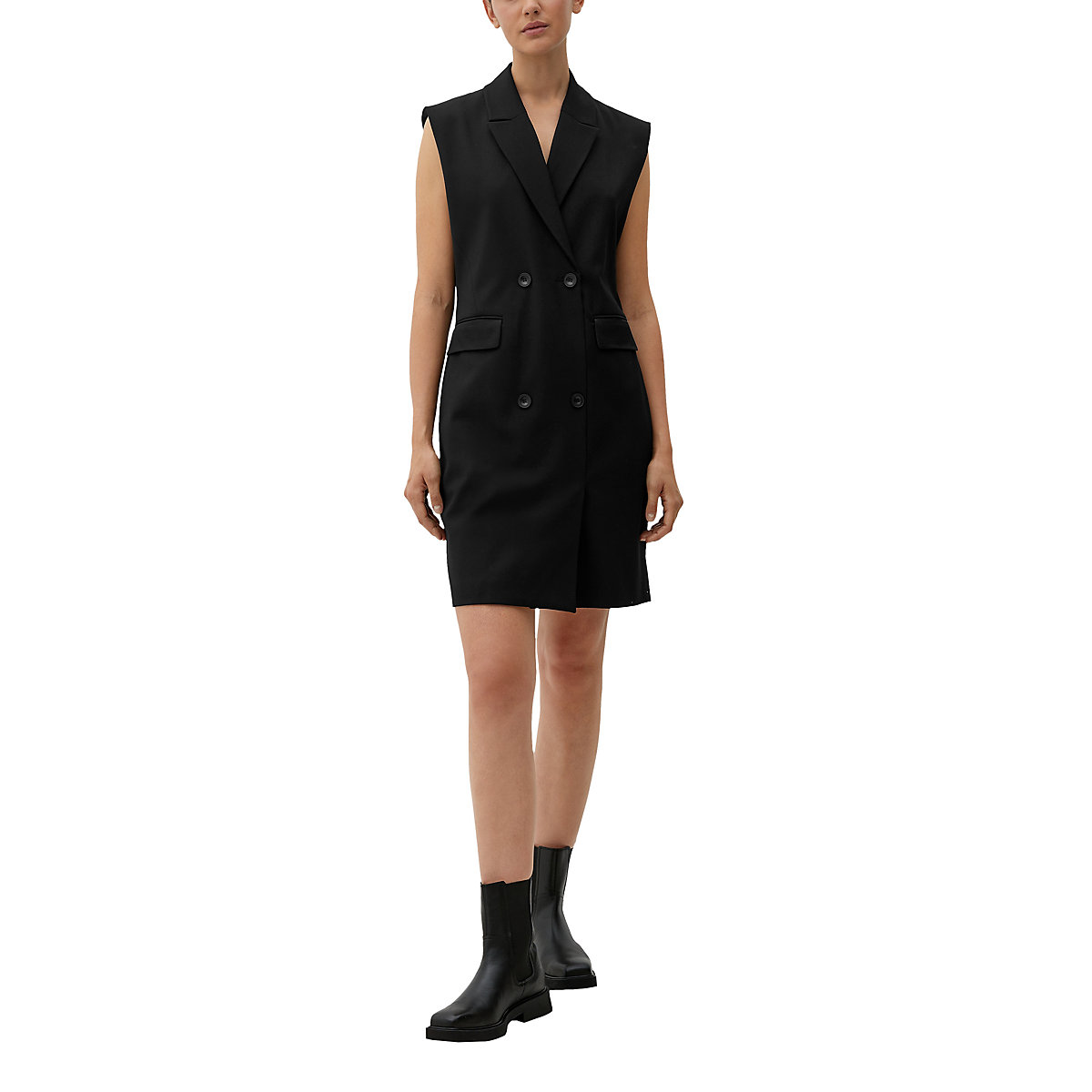 s.Oliver BLACK LABEL Kleid im Blazer-Look Jerseykleider schwarz