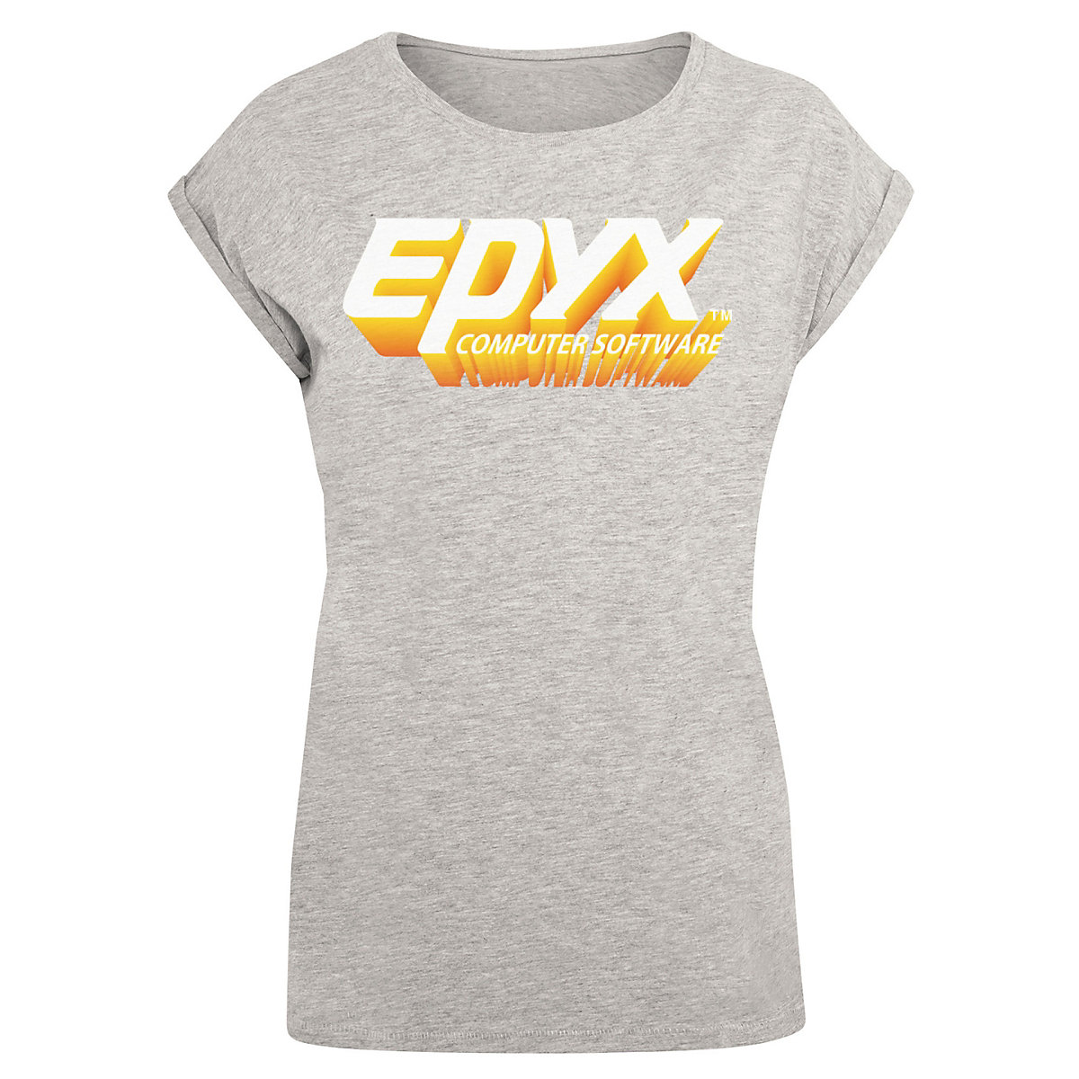 F4NT4STIC Retro Gaming EPYX Logo 3D T-Shirts grau