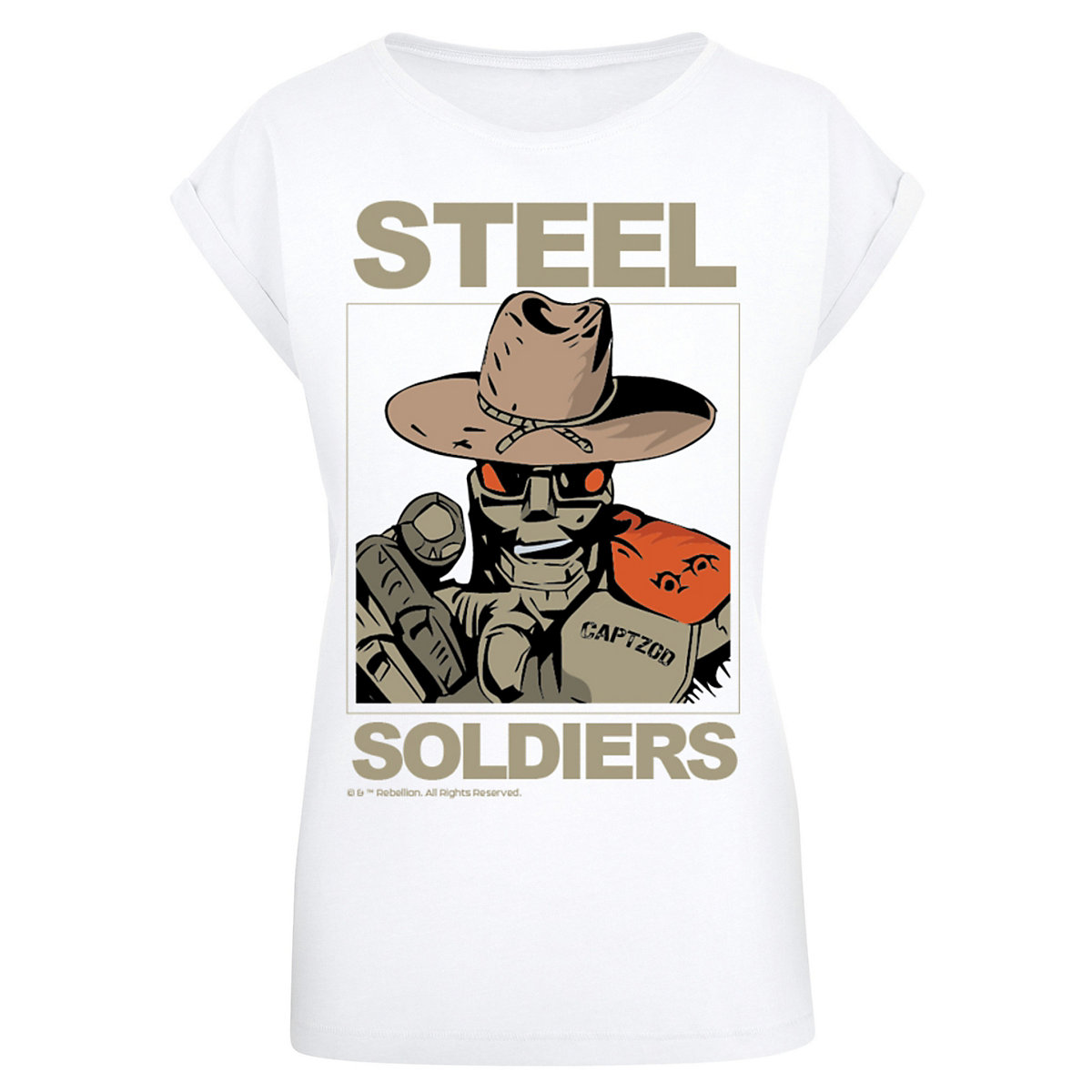 F4NT4STIC Retro Gaming STEEL SOLDIERS T-Shirts weiß