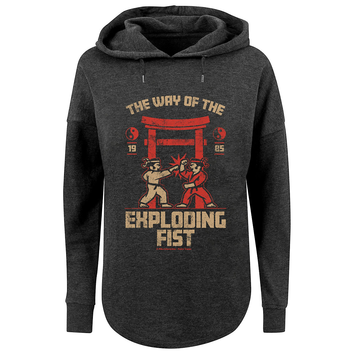 F4NT4STIC Retro Gaming The Way of the Exploding Fist Kapuzenpullover grau
