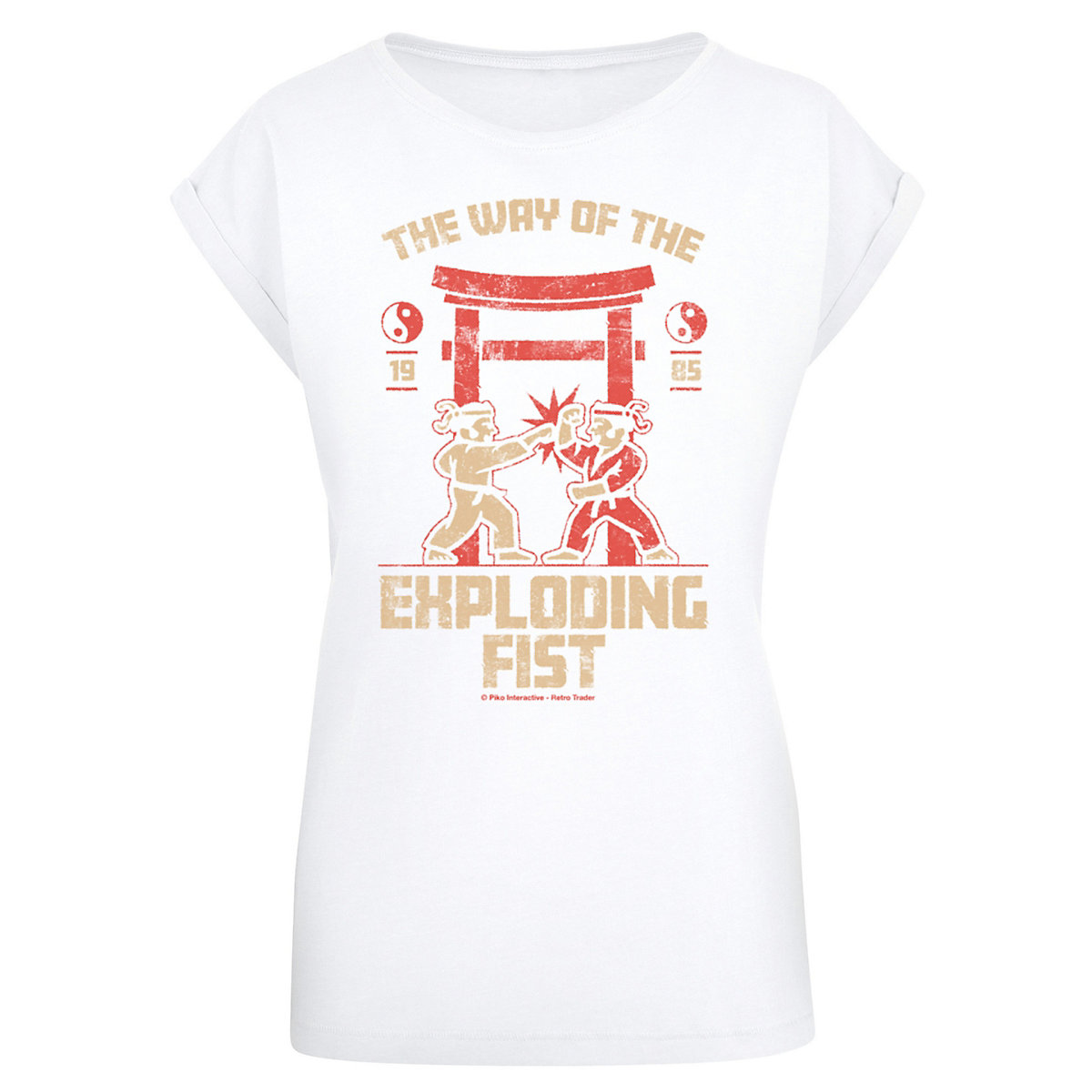 F4NT4STIC Retro Gaming The Way of the Exploding Fist T-Shirts weiß NA10245