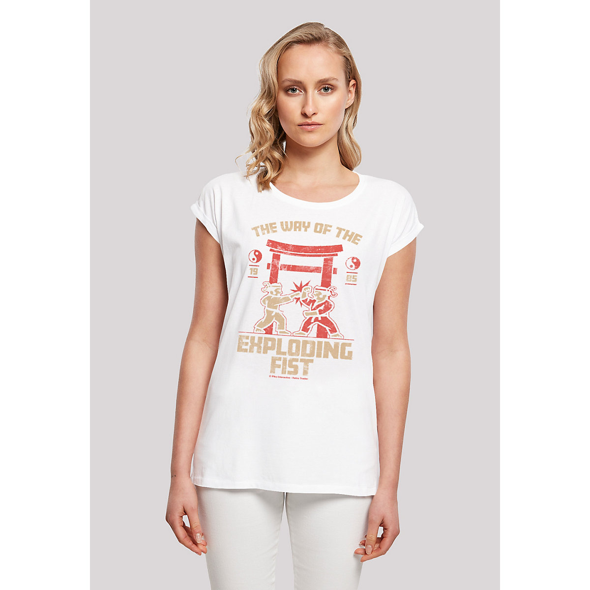 F4NT4STIC Retro Gaming The Way of the Exploding Fist T-Shirts weiß NA10245