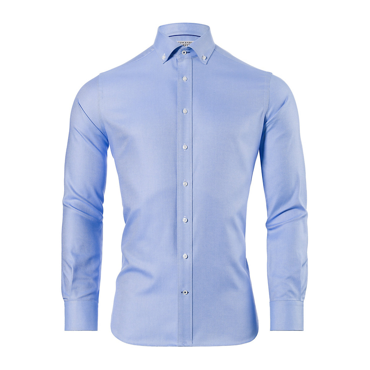 VINCENZO BORETTI Hemd tailliert bügelfrei soft Oxford hellblau