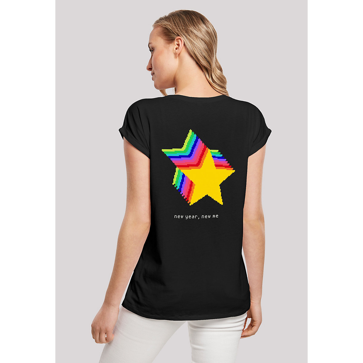 F4NT4STIC SIlvester Party Happy People Only T-Shirts schwarz YN9491