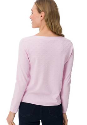 zero zero Pullover mit U-Boot Ausschnitt pink