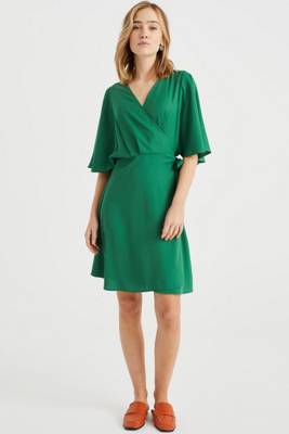 WE Fashion Damen-Wickelkleid Kleider grün