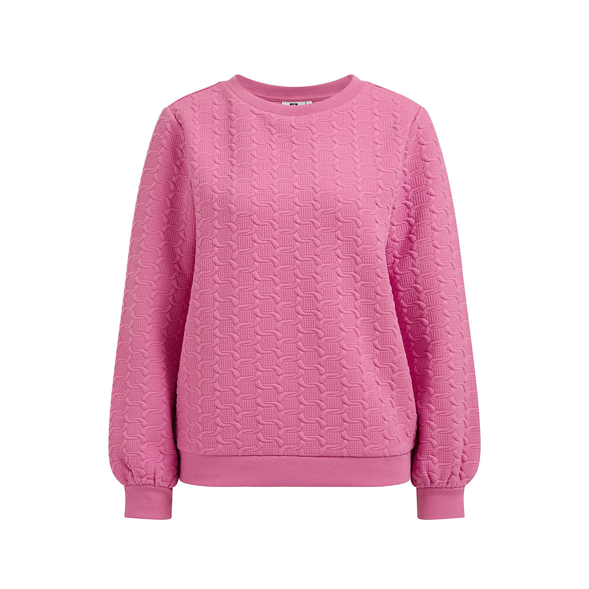 WE Fashion Damen-Sweatshirt mit Strukturmuster Sweatshirts rosa