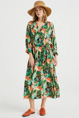 WE Fashion Damenkleid mit Muster Kleider mehrfarbig