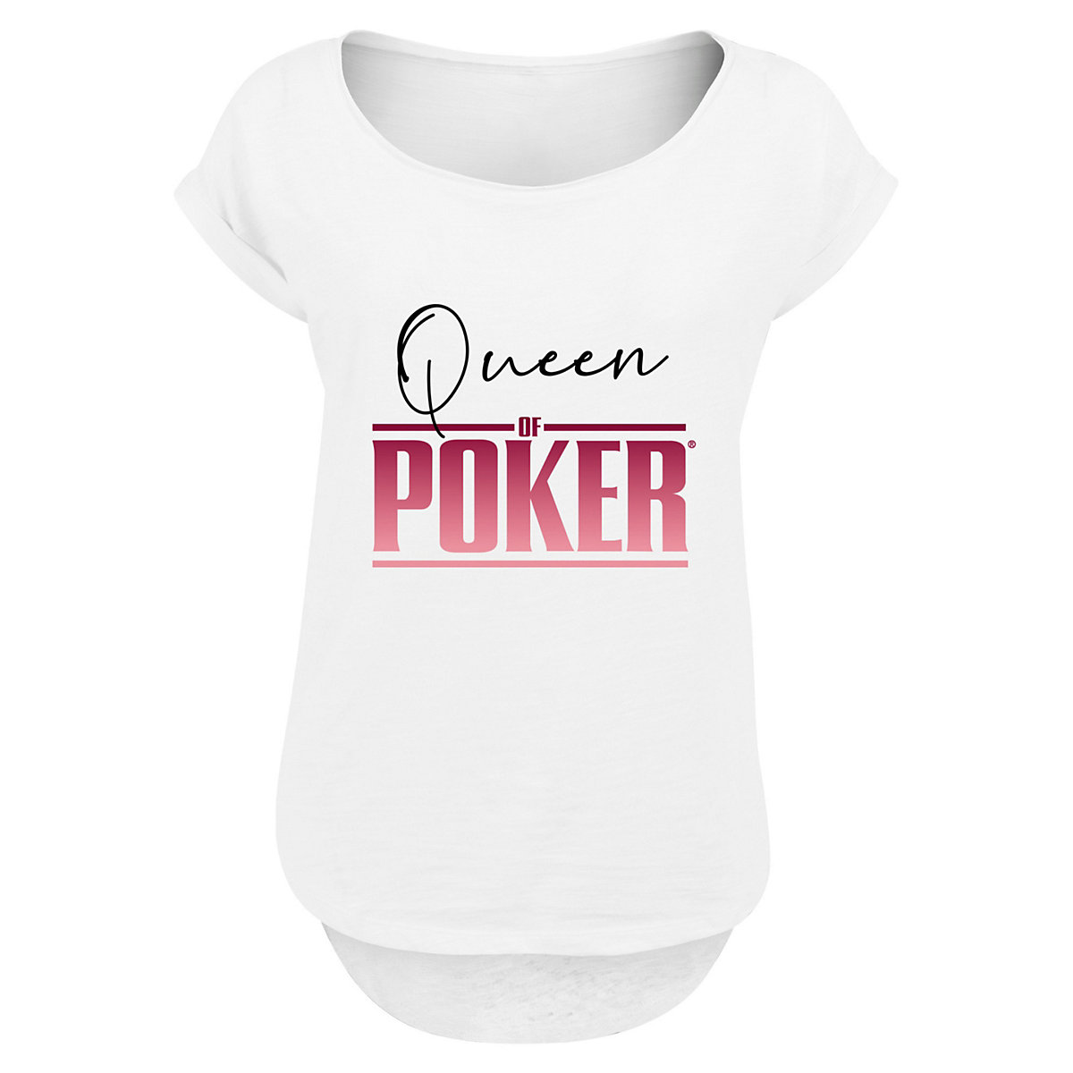 F4NT4STIC Queen of Poker T-Shirts weiß
