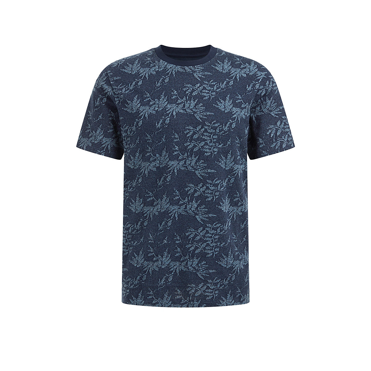 WE Fashion Herren-T-Shirt mit Muster T-Shirts blau