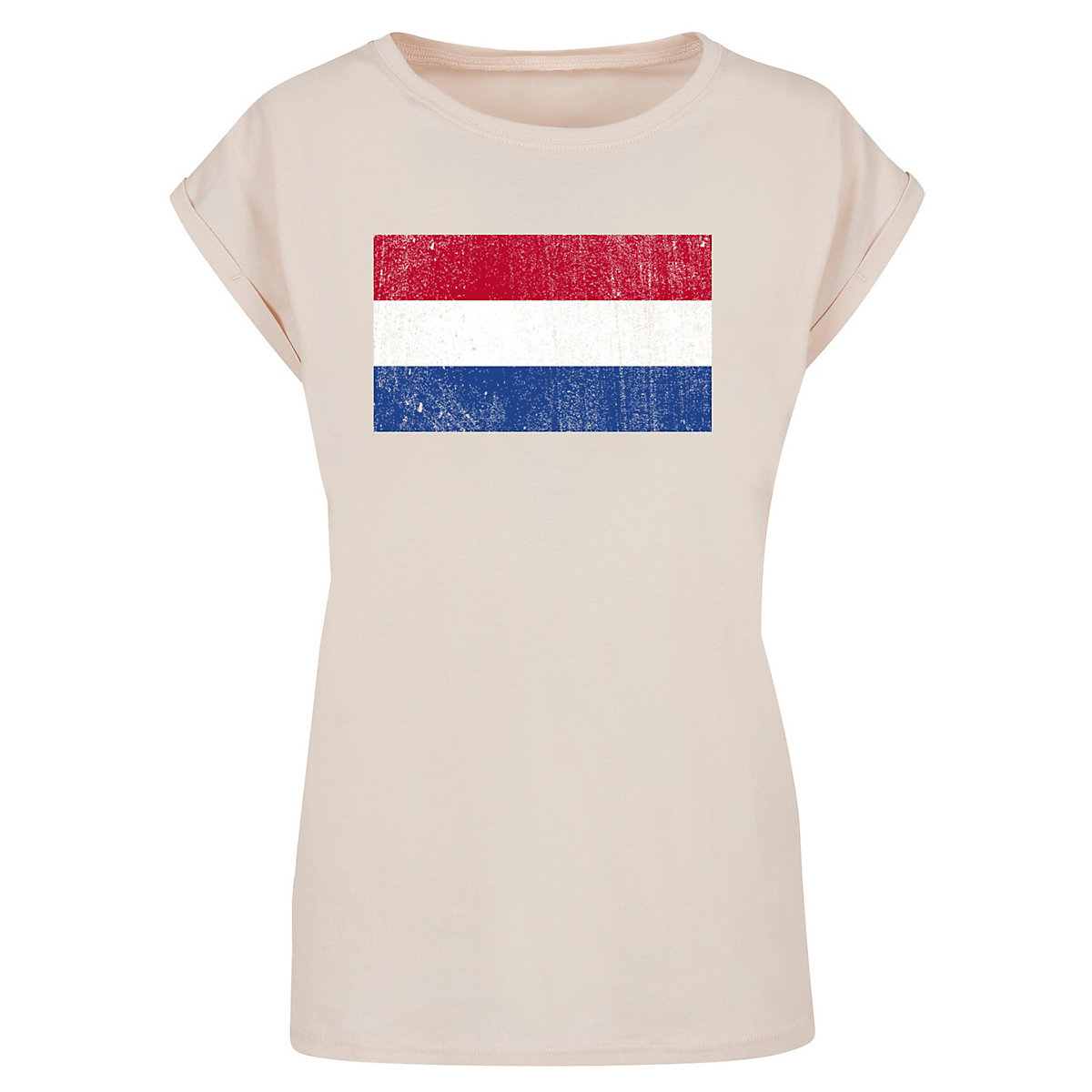 F4NT4STIC Netherlands NIederlande Holland Flagge distressed T-Shirts sand