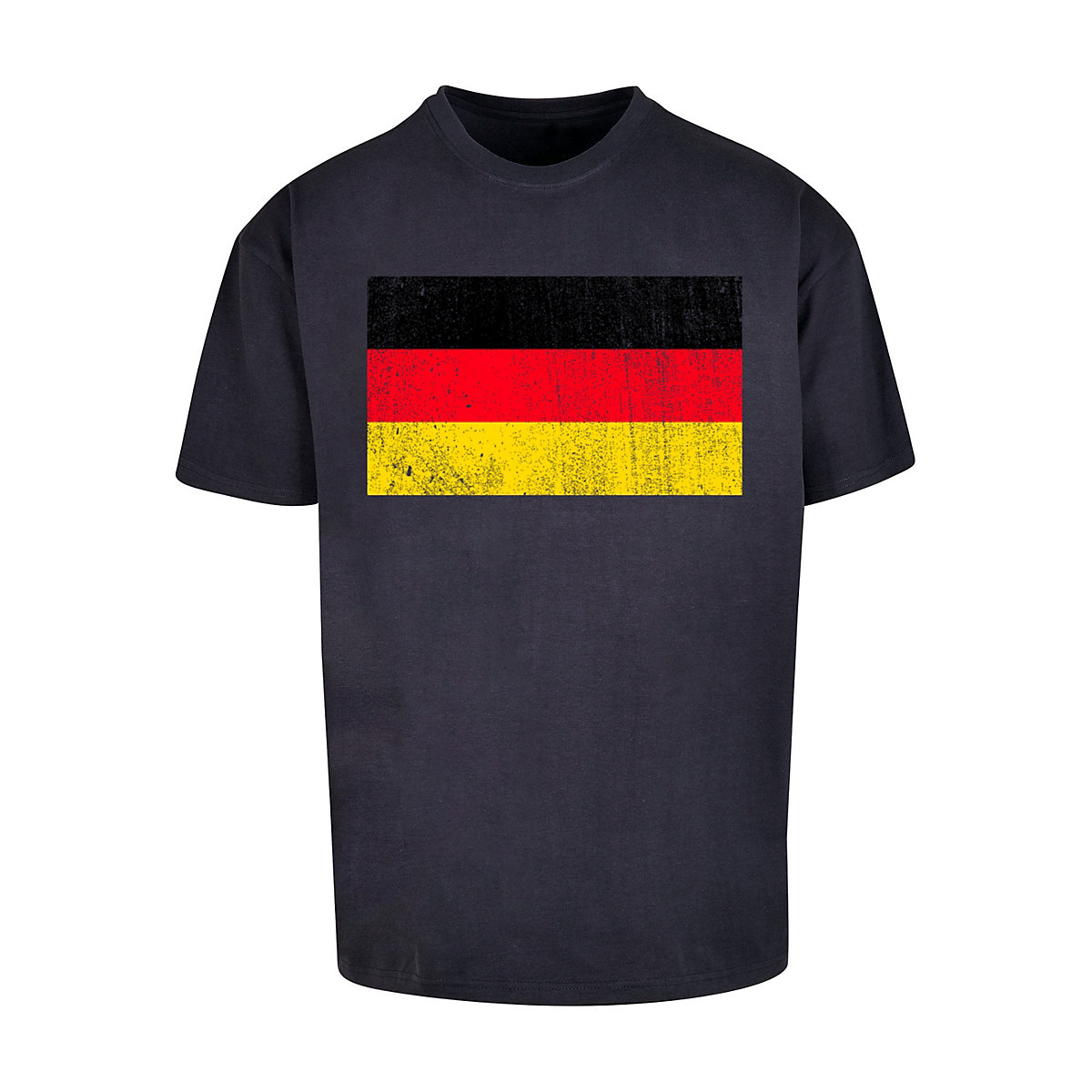 F4NT4STIC Germany Deutschland Flagge distressed T-Shirts dunkelblau