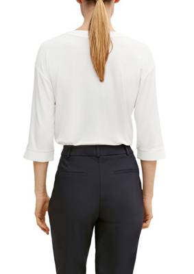 comma Shirt aus Viskosestretch Tops weiß