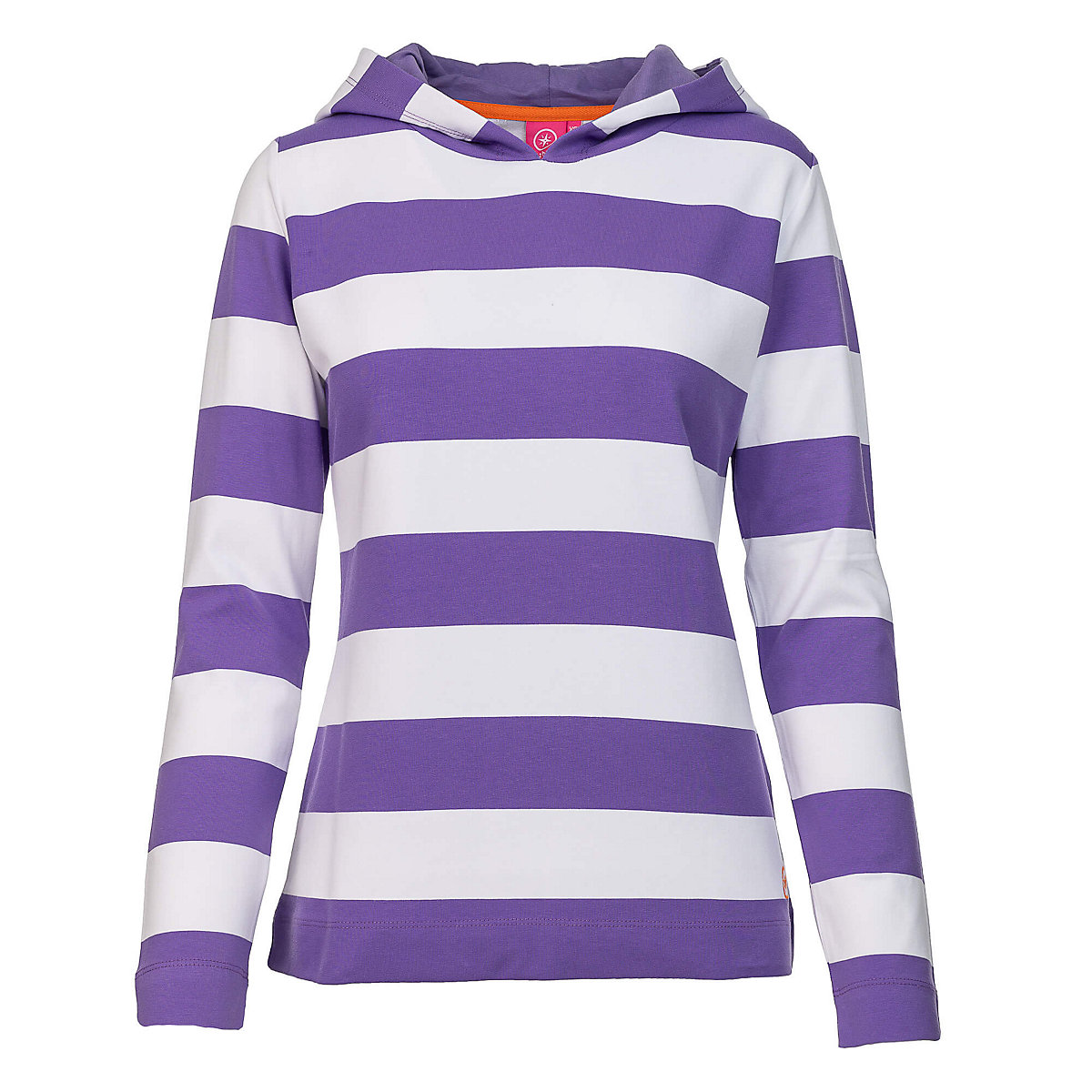 Salzhaut Hoodie Streifen-Shirt Colourblock Hakana Gestreiftes Langarm-Shirt mit Kapuze purple-white lila/weiß Salzhaut Hoodie Streifen-Shirt Colourblock Hakana Gestreiftes Langarm-Shirt mit Kapuze purple-white lila/weiß