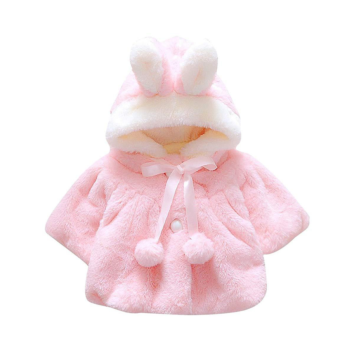 frler frler Hasenohren Mantel für Baby Mädchen Mäntel für Mädchen rosa