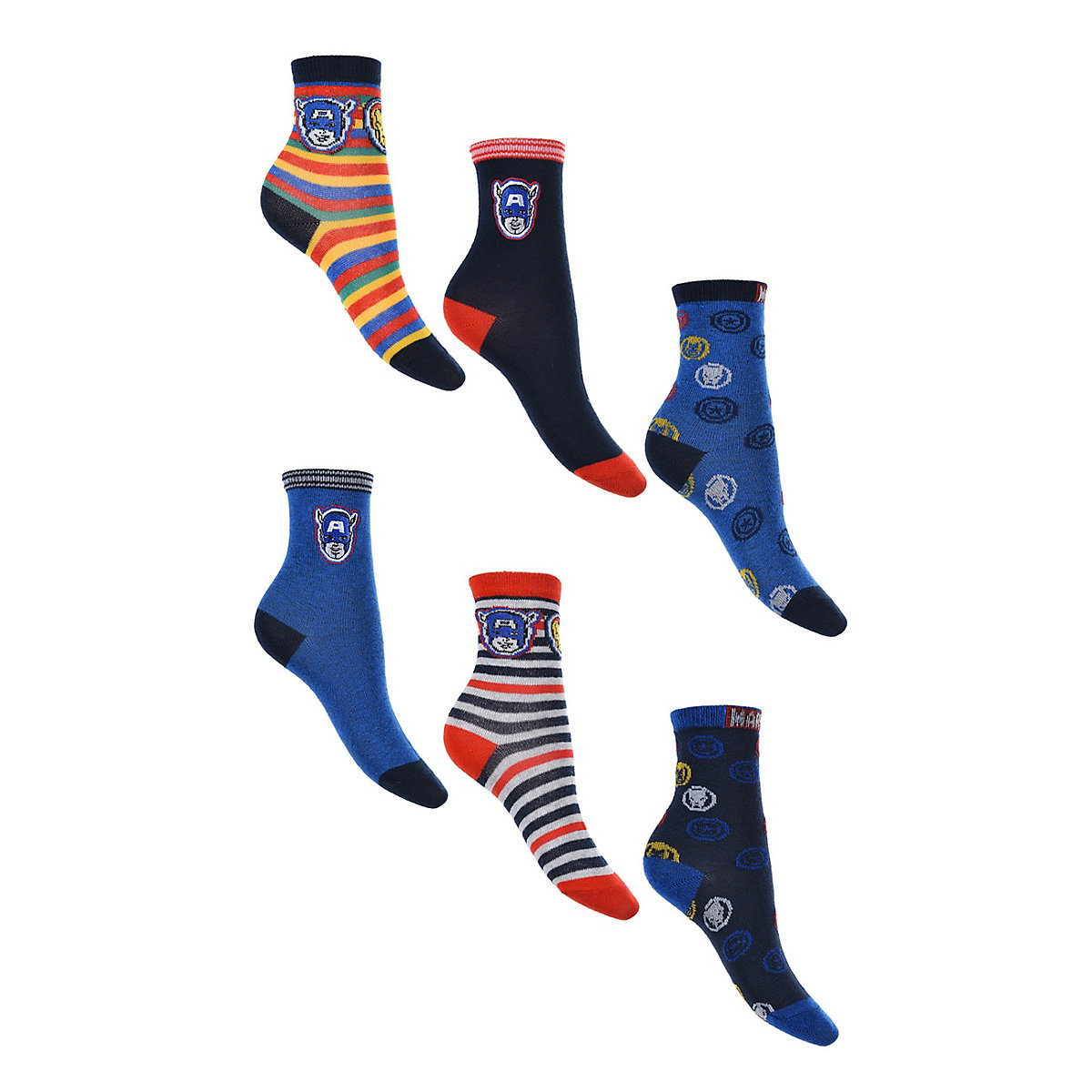 Marvel Avengers Avengers Socken 6 Paar mehrfarbig Marvel Avengers Avengers Socken 6 Paar mehrfarbig