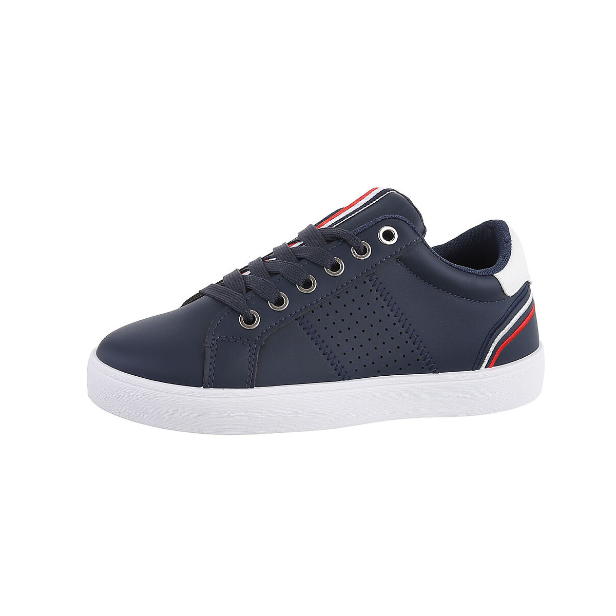 Ital-Design Sneakers Low Lochschnürung Flach dark blue denim