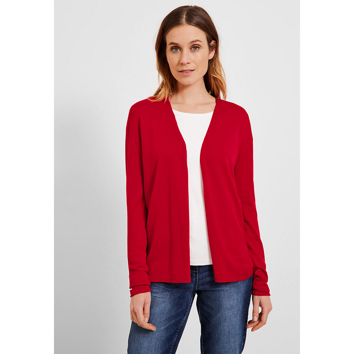 CECIL Offener Basic Cardigan rot