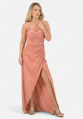 Prestije Abendkleid Maxikleid Rückenfrei Abendkleider rosa