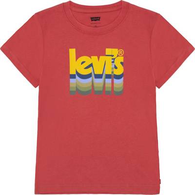 Levi's® Kids T-Shirt POSTER für Jungen Organic Cotton rot