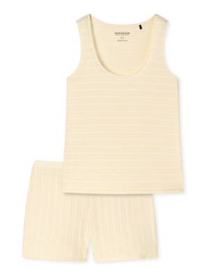 SCHIESSER Shorty Just Stripes Schlafanzüge gelb