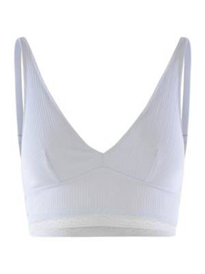 DIM Crop-Top Cotton Lace Tops hellblau