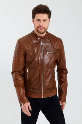 Ron Tomson Lederjacke braun
