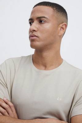 BLEND Rundhals T-Shirt 2-er Stück Pack Basic Shirt anthrazit EN8577