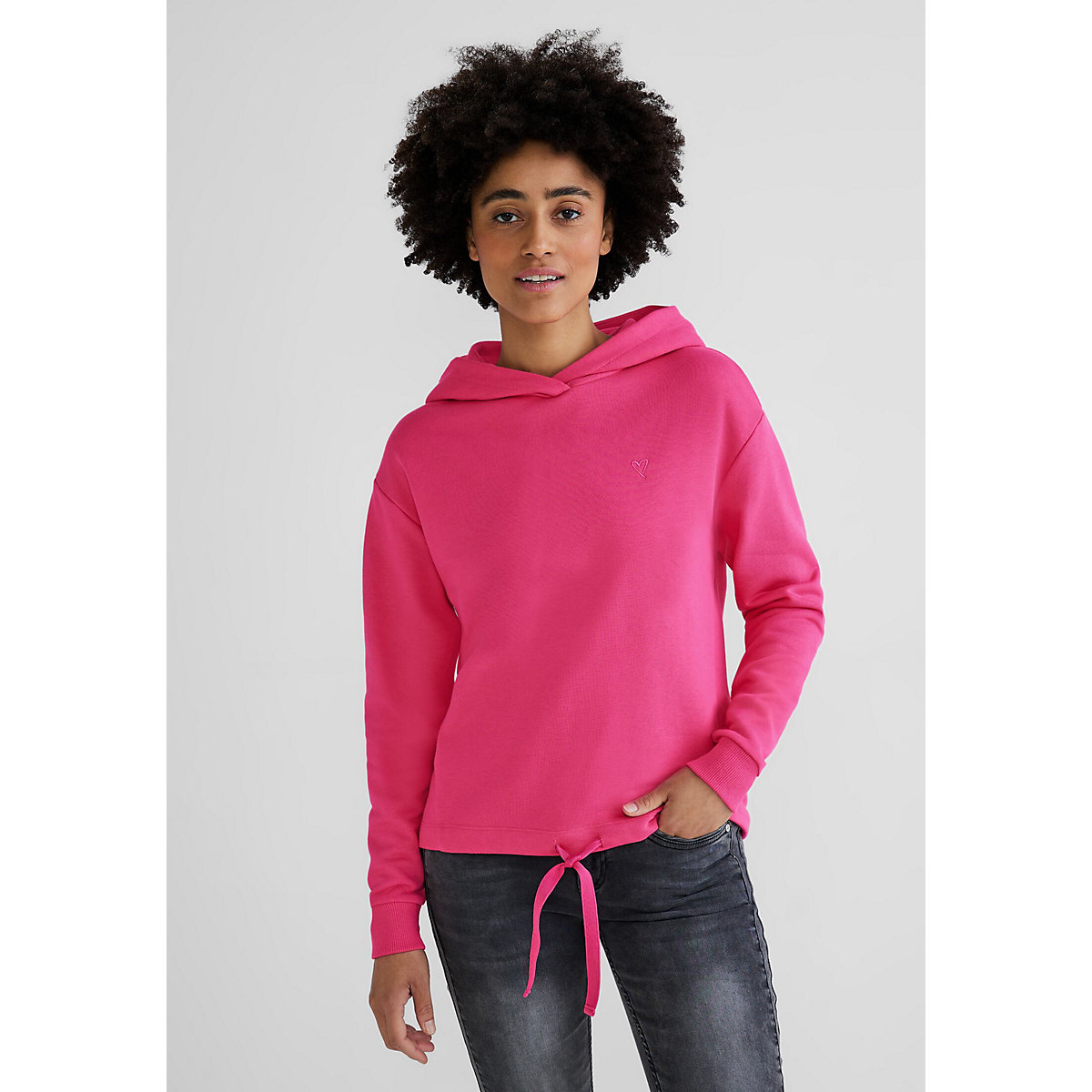Street One Sweatshirt mit Kapuze rosa/rot