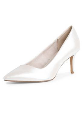 Tamaris Damen Klassische Pumps 1-22421-20 Weiß 229 Pearl Textil/Synthetik mit TOUCH-IT Klassische Pumps weiß JN11280