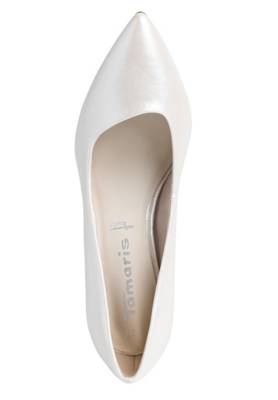 Tamaris Damen Klassische Pumps 1-22421-20 Weiß 229 Pearl Textil/Synthetik mit TOUCH-IT Klassische Pumps weiß JN11280