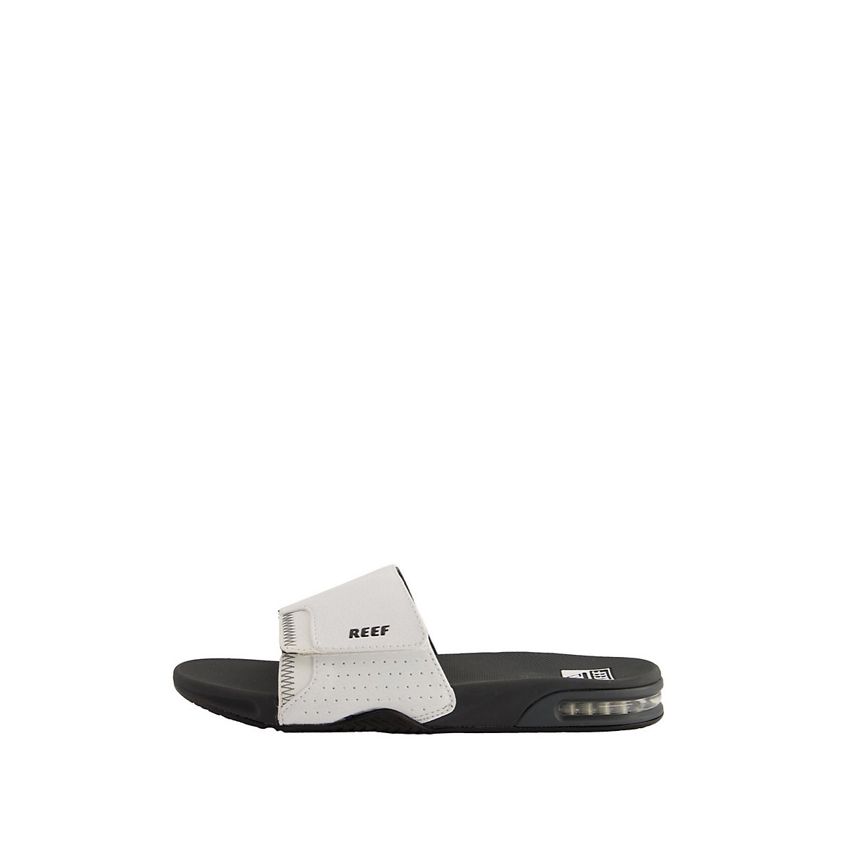REEF Slipper Fanning Slide Komfort-Sandalen grau/weiß