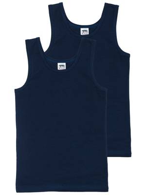 Sweety for Kids 2er Sparpack Knaben Sportshirt Single Jersey Unterhemden für Jungen blau
