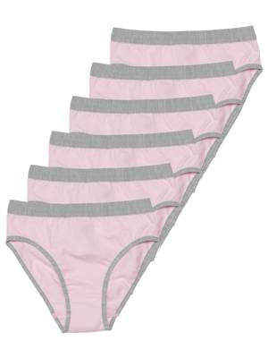Sweety for Kids 6er Sparpack Mädchen Slip Single Jersey Slips für Mädchen rosa