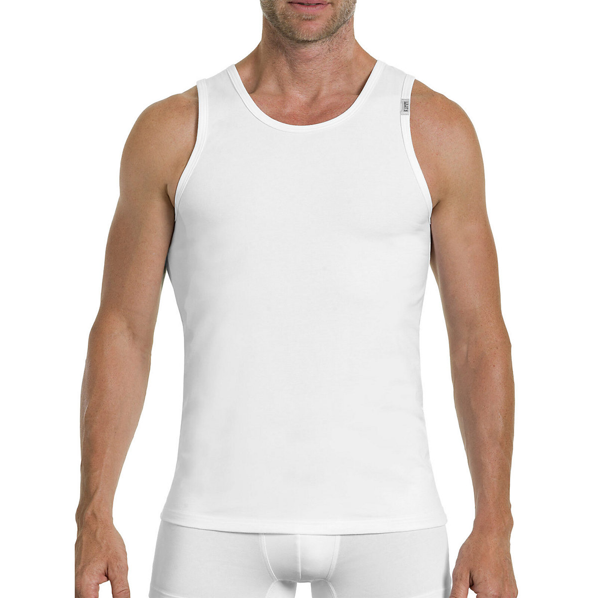 Kumpf Body Fashion 4er Sparpack Herren Unterhemd Bio Cotton Unterhemden weiß