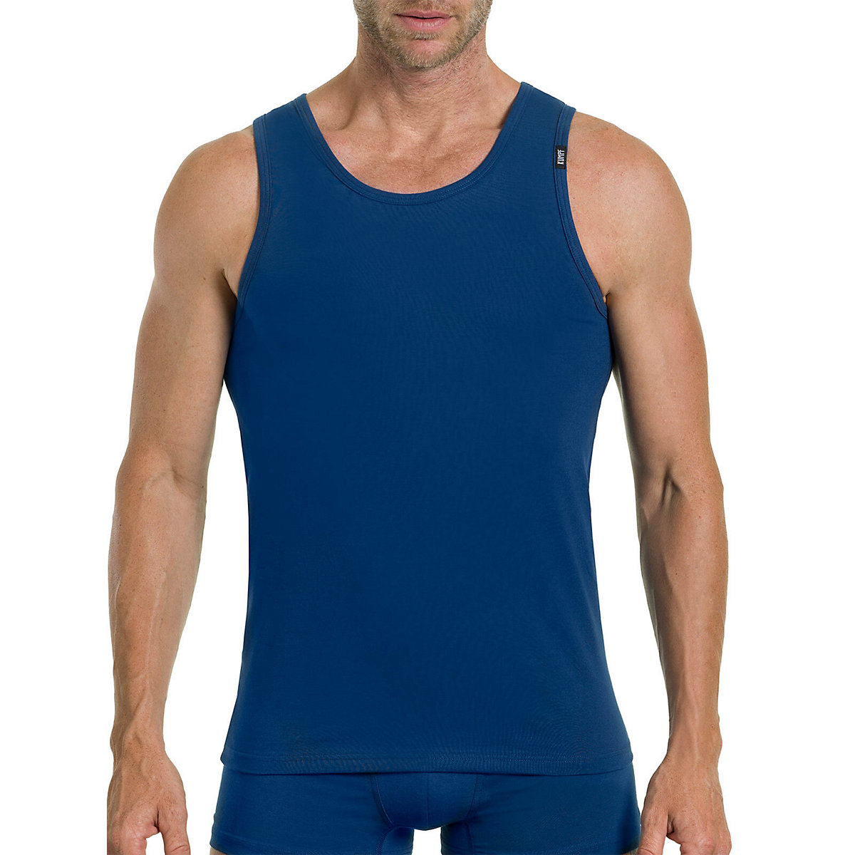 Kumpf Body Fashion 4er Sparpack Herren Unterhemd Bio Cotton Unterhemden dunkelblau