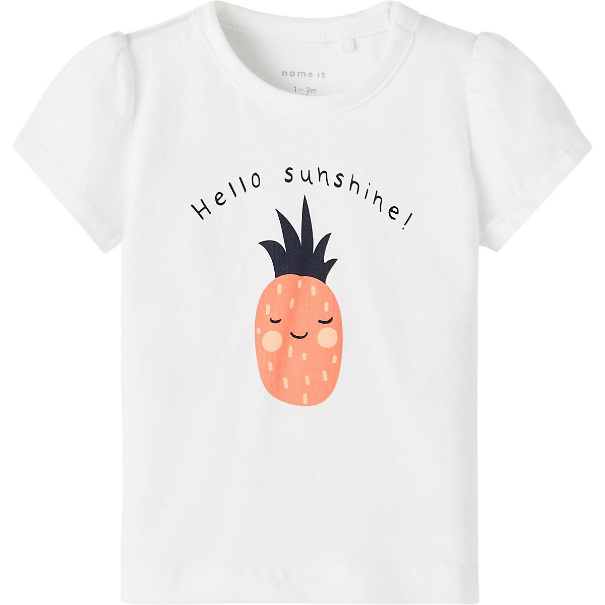 name it Baby T-Shirt NBFFANNA für Mädchen Organic Cotton weiß