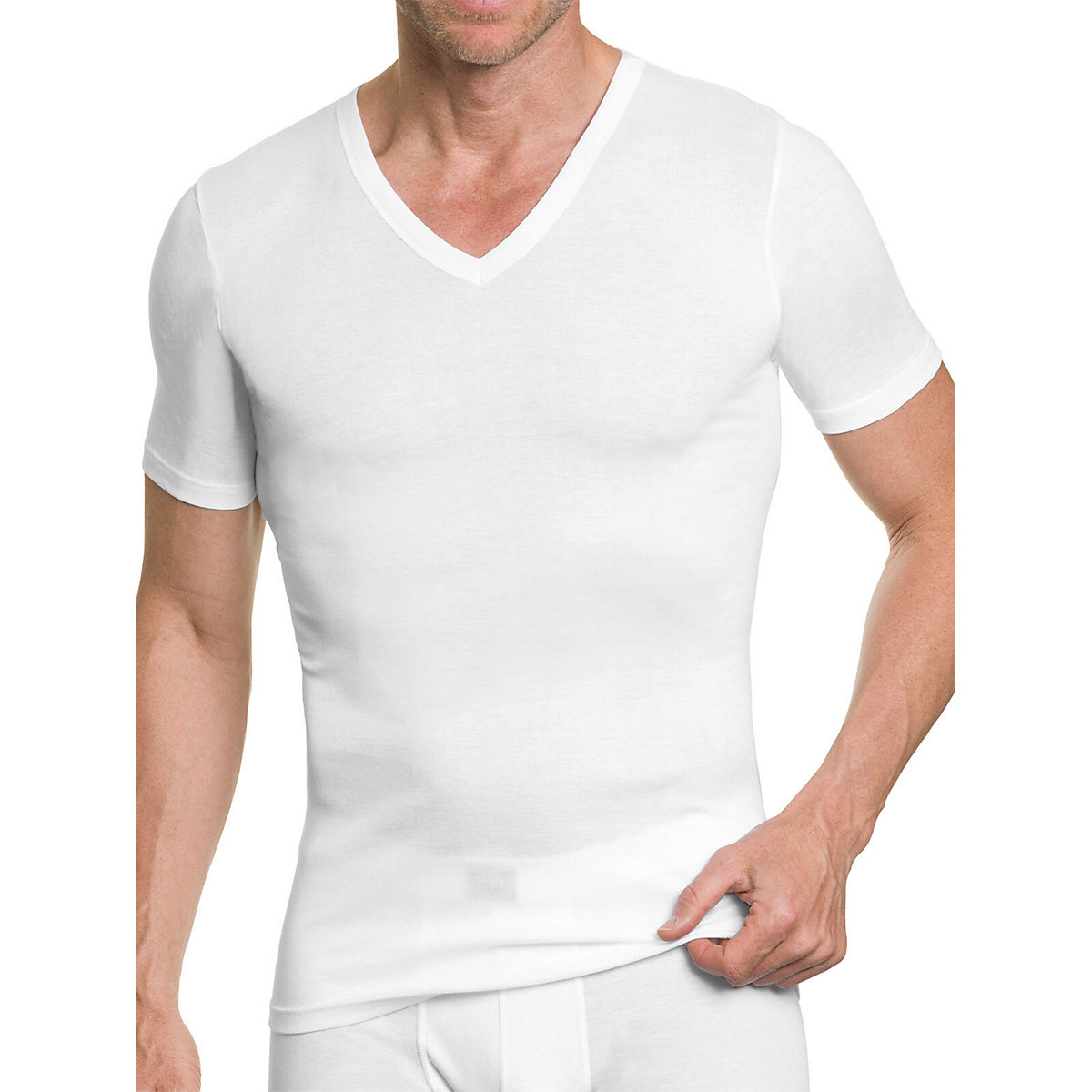 Kumpf Body Fashion 4er Sparpack Herren T-Shirt Masterclass Unterhemden weiß
