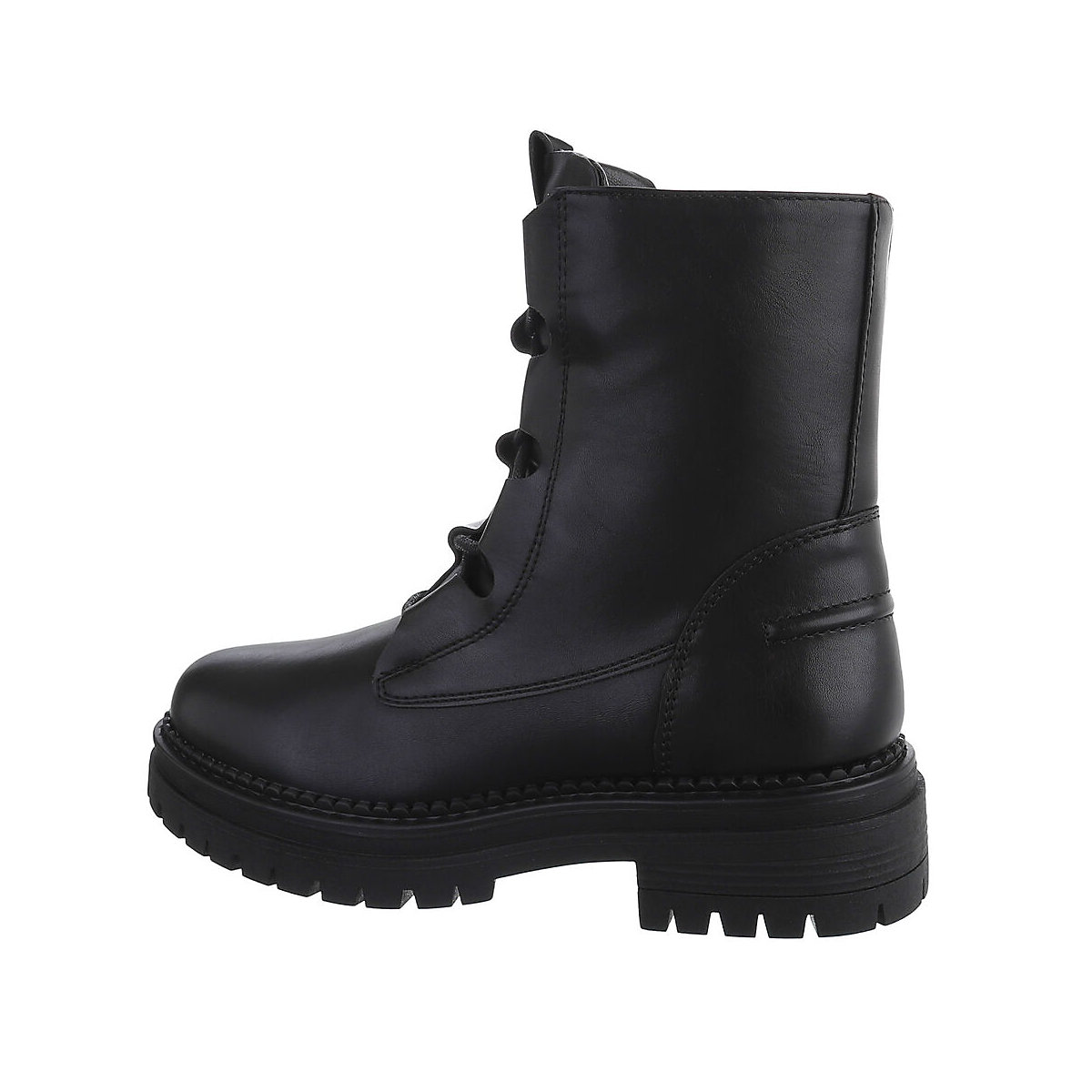 Ital-Design Western- & Bikerboots Lochschnürung Blockabsatz Used Look schwarz Ital-Design Western- & Bikerboots Lochschnürung Blockabsatz Used Look schwarz