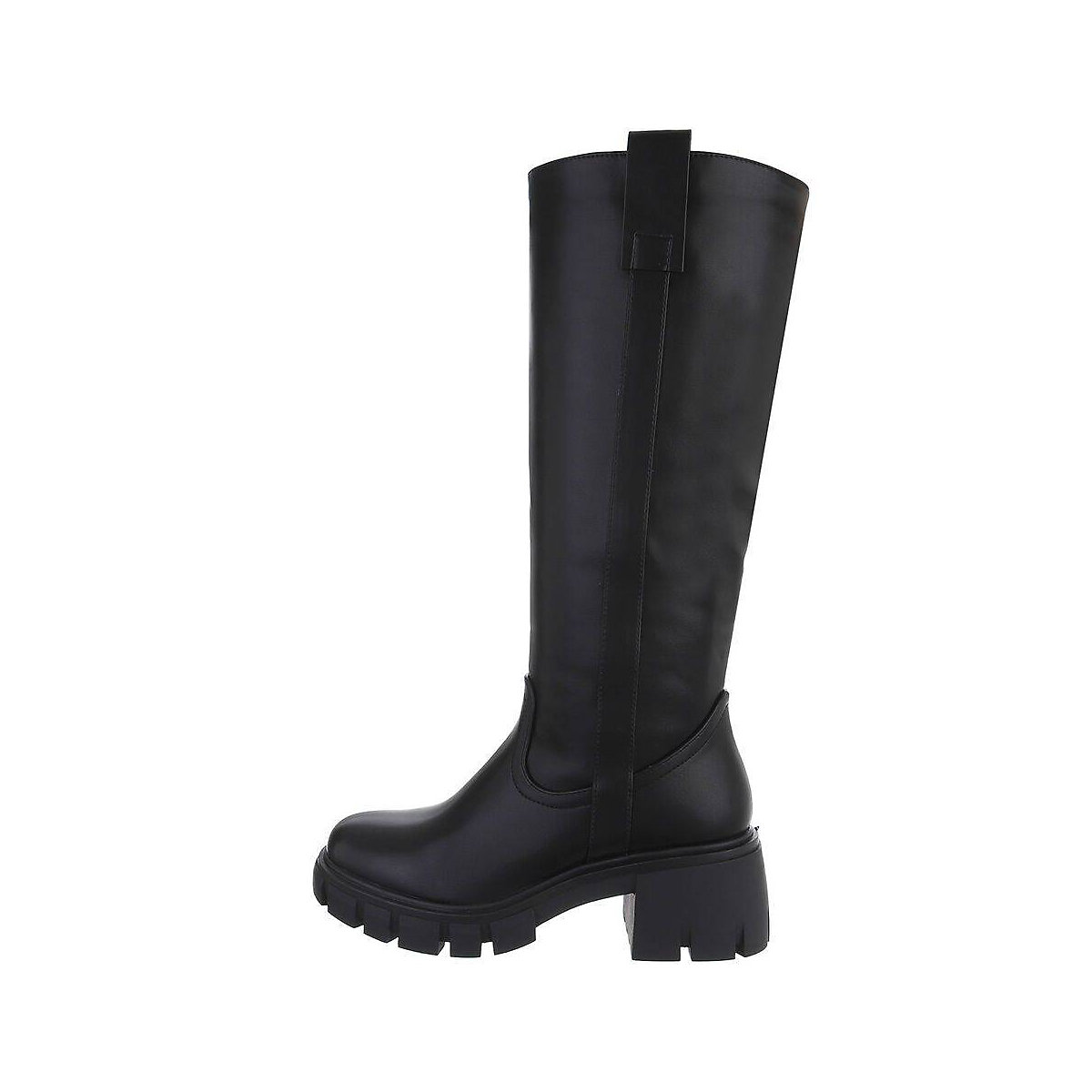 Ital-Design Plateaustiefel Reißverschluss Blockabsatz schwarz Ital-Design Plateaustiefel Reißverschluss Blockabsatz schwarz