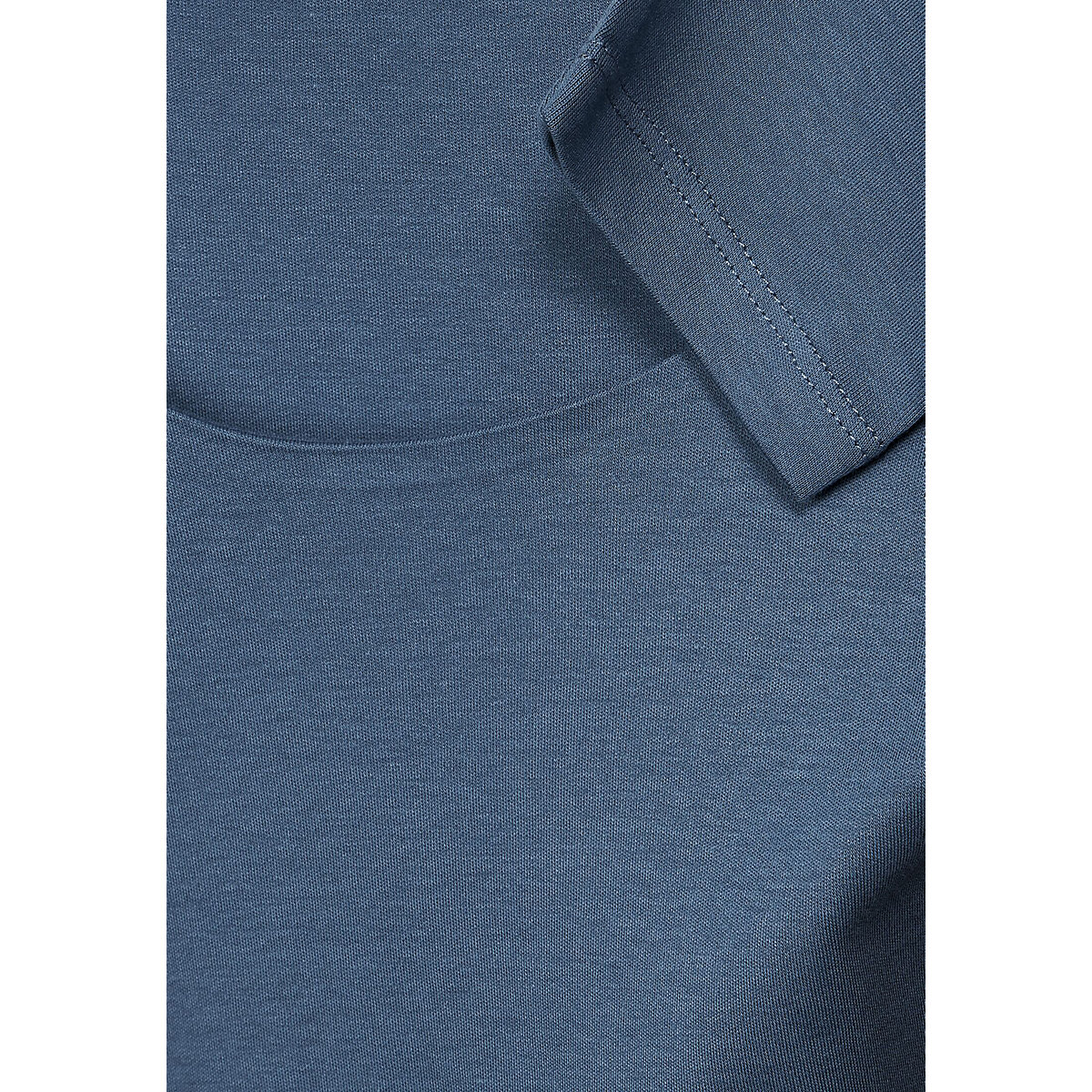 Street One Shirt in Unifarbe dunkelblau