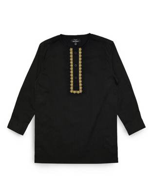 THREADBOYS Threadboys Hemd TBB Woven Eid Walsh Langarmhemden MiniM schwarz
