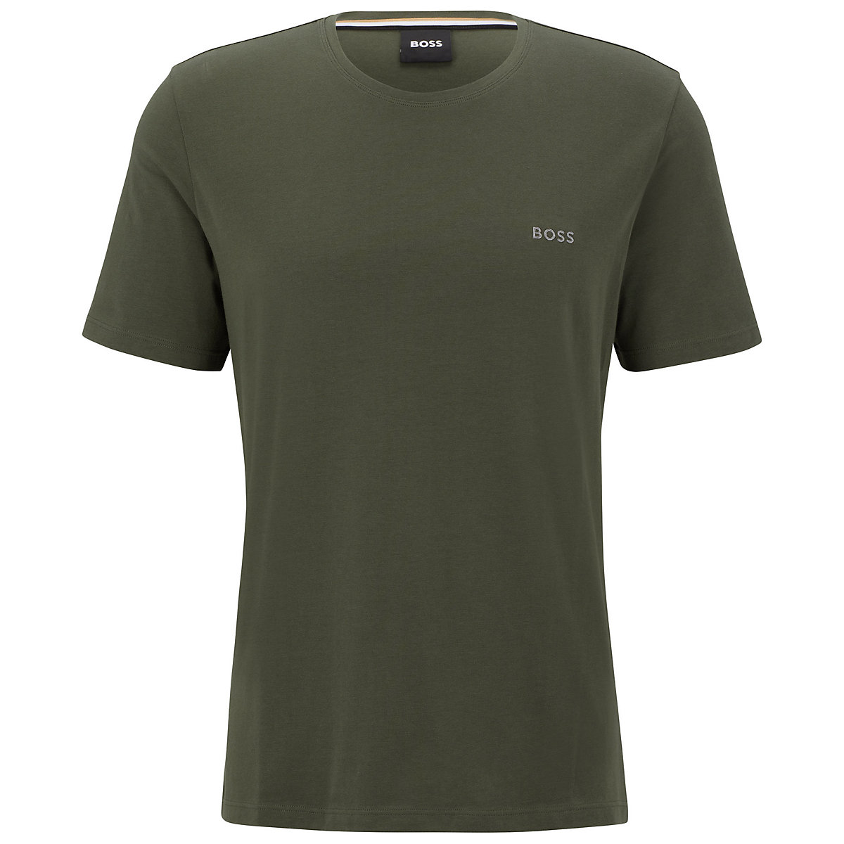 BOSS Herren T-Shirt Mix & Match Rundhals Baumwolle Logo einfarbig kurzarm T-Shirts grün