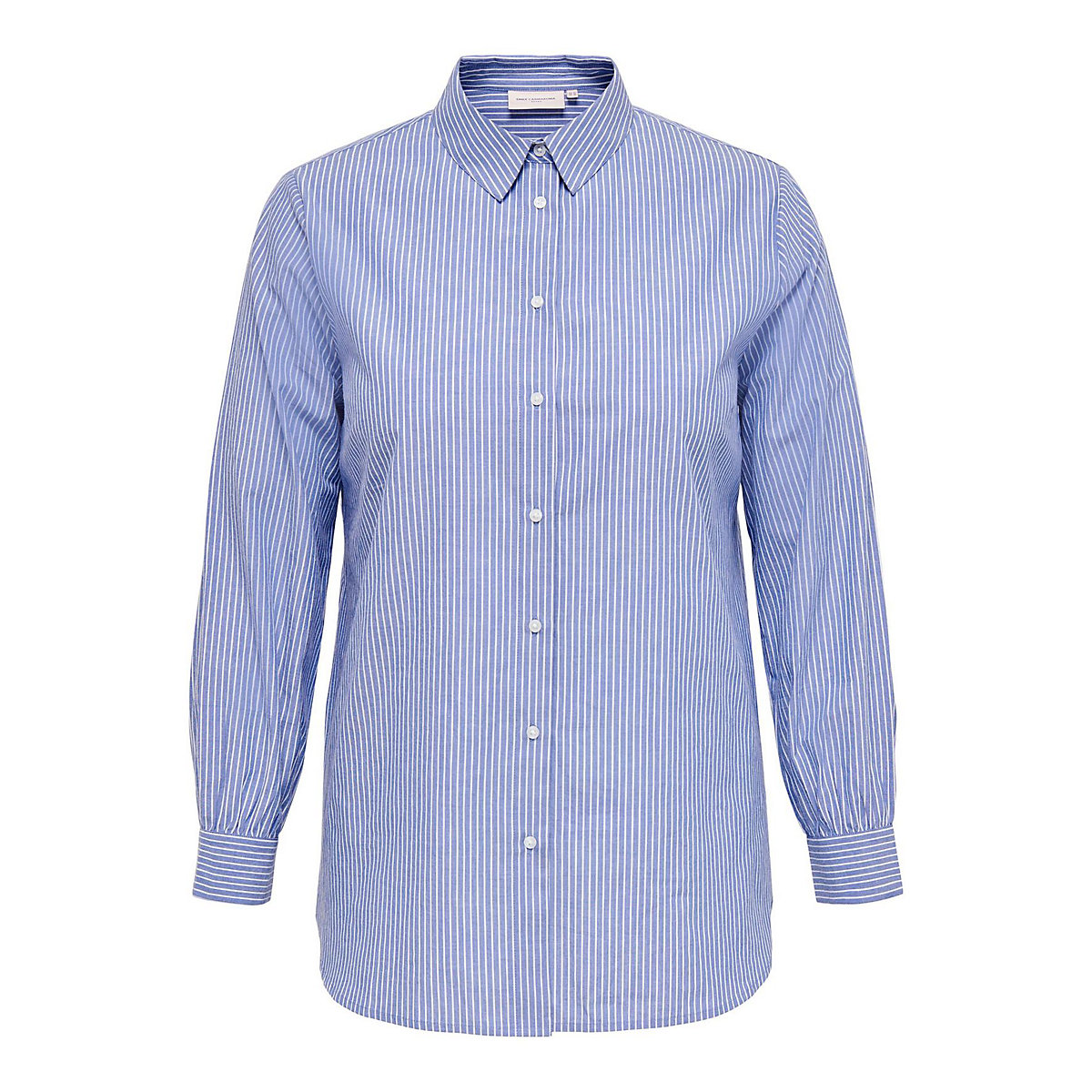 ONLY CARMAKOMA Gestreifte Hemd Bluse Übergrößen Plus Size Shirt CARNORA blau