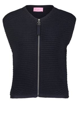 Betty Barclay Betty Barclay Grobstrickjacke ohne Arm blau