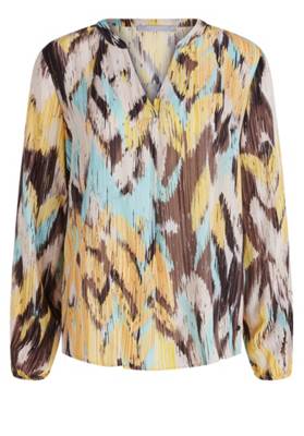 Betty & Co Betty & Co Schlupfbluse mit Print beige