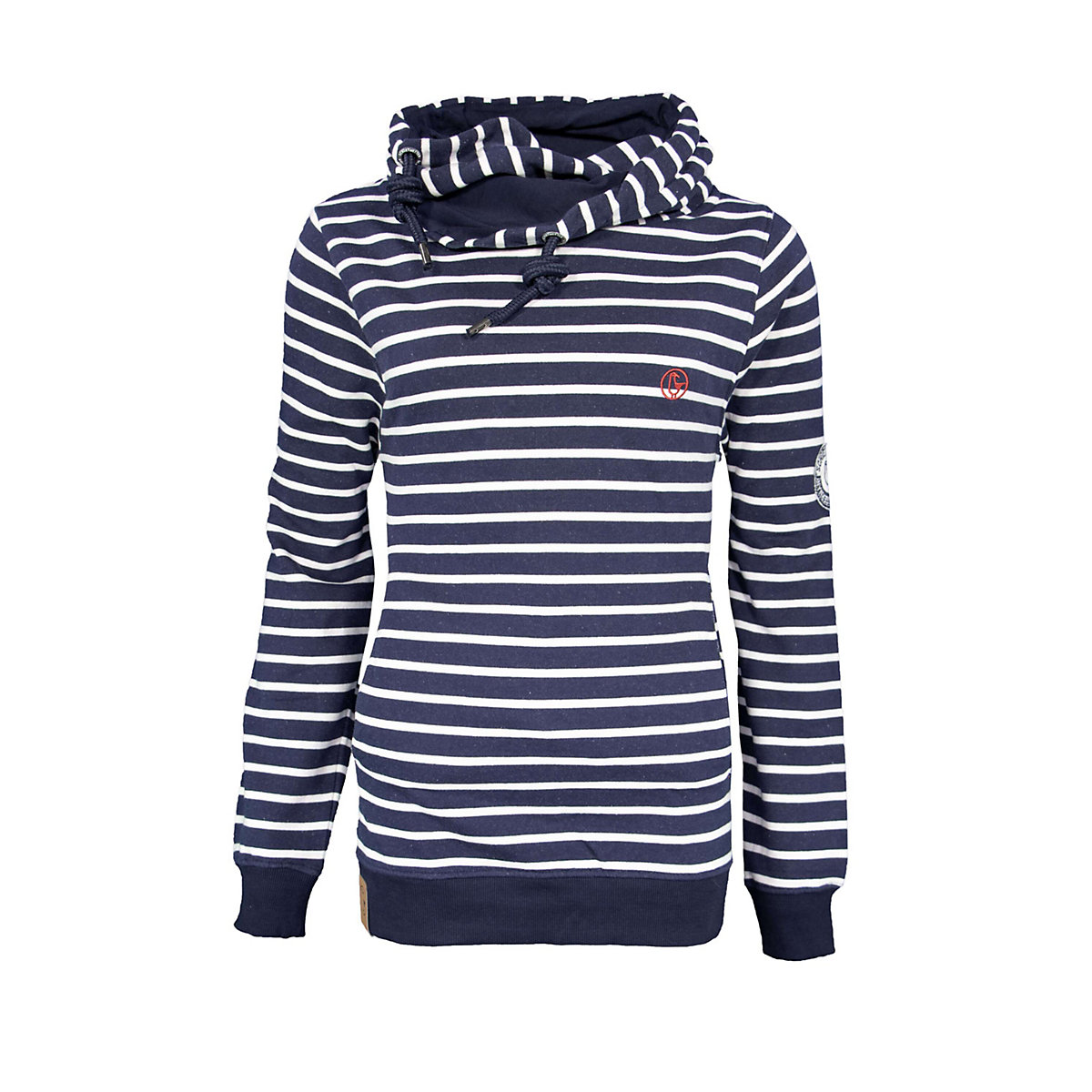 Schietwetter Schalkragenhoodie blau/weiß Schietwetter Schalkragenhoodie blau/weiß